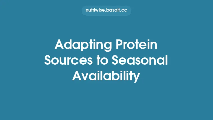 Adapting Protein Sources to Seasonal Availability Thumbnail