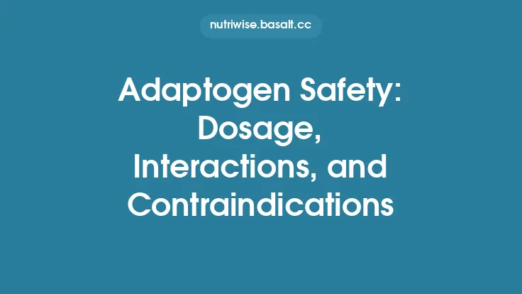 Adaptogen Safety: Dosage, Interactions, and Contraindications Thumbnail