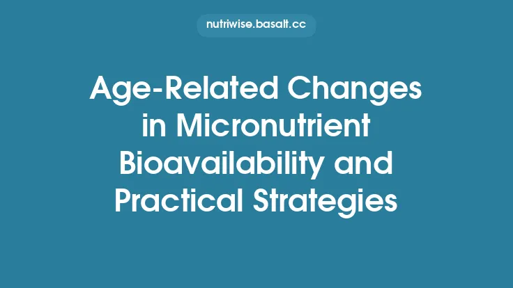 Age‑Related Changes in Micronutrient Bioavailability and Practical Strategies Thumbnail