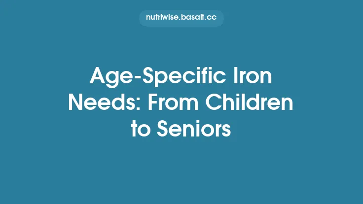 Age‑Specific Iron Needs: From Children to Seniors Thumbnail