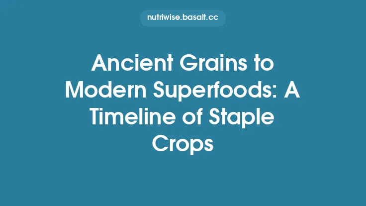 Ancient Grains to Modern Superfoods: A Timeline of Staple Crops Thumbnail