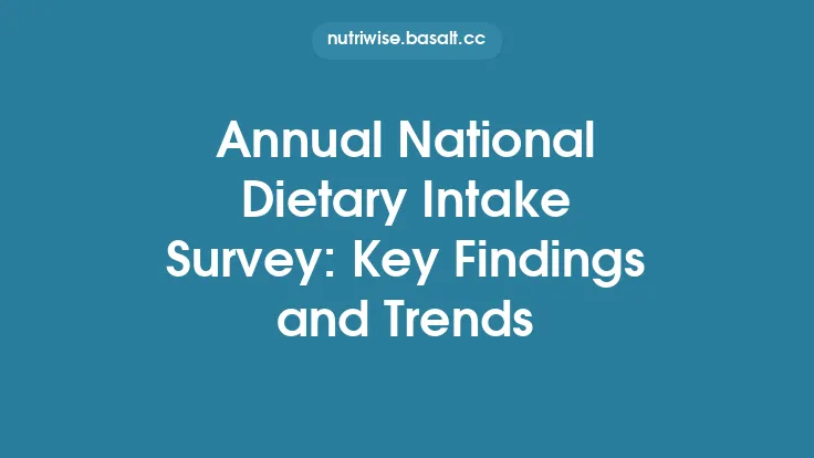 Annual National Dietary Intake Survey: Key Findings and Trends Thumbnail