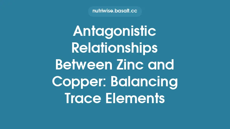Antagonistic Relationships Between Zinc and Copper: Balancing Trace Elements Thumbnail