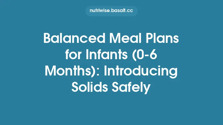 Balanced Meal Plans for Infants (0‑6 Months): Introducing Solids Safely Thumbnail