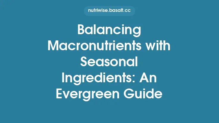 Balancing Macronutrients with Seasonal Ingredients: An Evergreen Guide Thumbnail