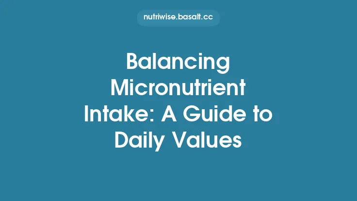 Balancing Micronutrient Intake: A Guide to Daily Values Thumbnail