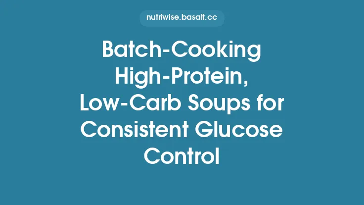 Batch‑Cooking High‑Protein, Low‑Carb Soups for Consistent Glucose Control Thumbnail