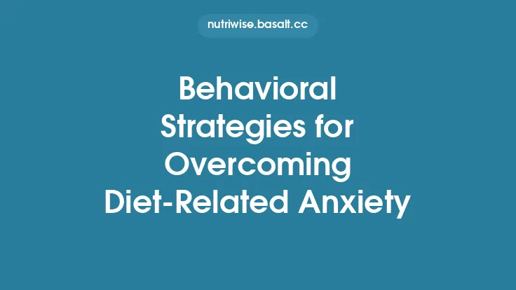 Behavioral Strategies for Overcoming Diet‑Related Anxiety Thumbnail
