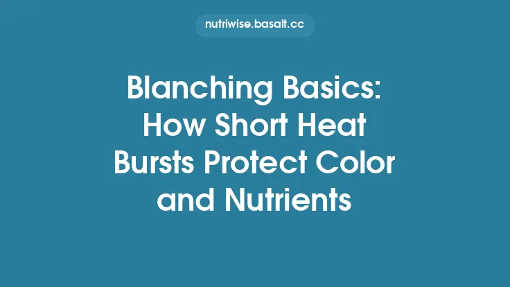 Blanching Basics: How Short Heat Bursts Protect Color and Nutrients Thumbnail