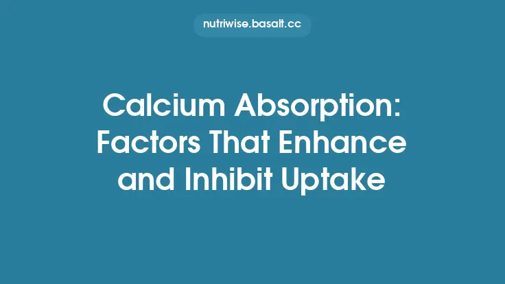 Calcium Absorption: Factors That Enhance and Inhibit Uptake Thumbnail