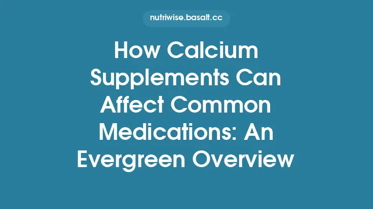 How Calcium Supplements Can Affect Common Medications: An Evergreen Overview Thumbnail