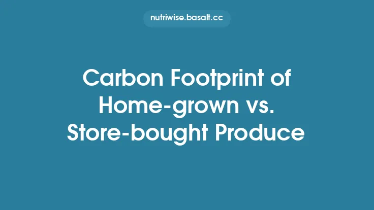 Carbon Footprint of Home‑grown vs. Store‑bought Produce Thumbnail