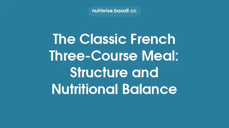 The Classic French Three‑Course Meal: Structure and Nutritional Balance Thumbnail