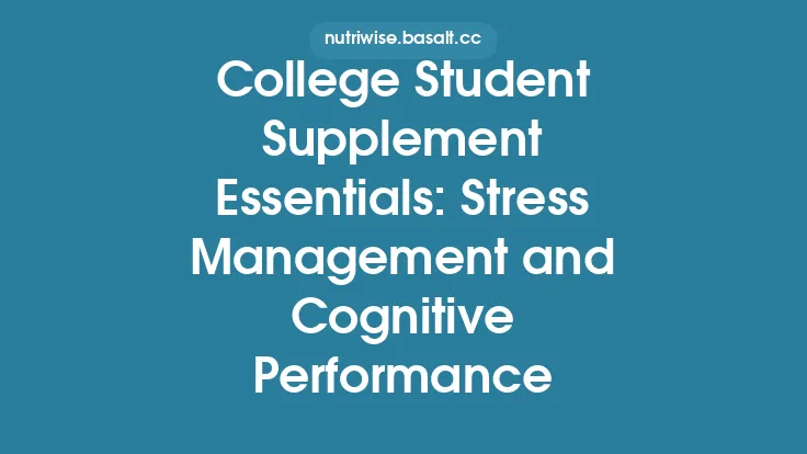 College Student Supplement Essentials: Stress Management and Cognitive Performance Thumbnail