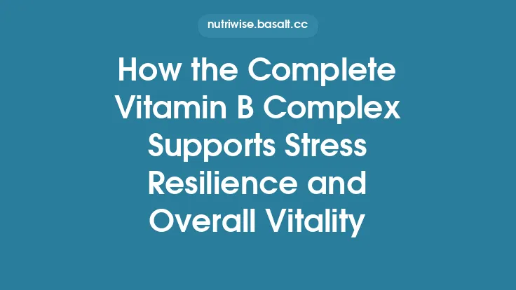 How the Complete Vitamin B Complex Supports Stress Resilience and Overall Vitality Thumbnail