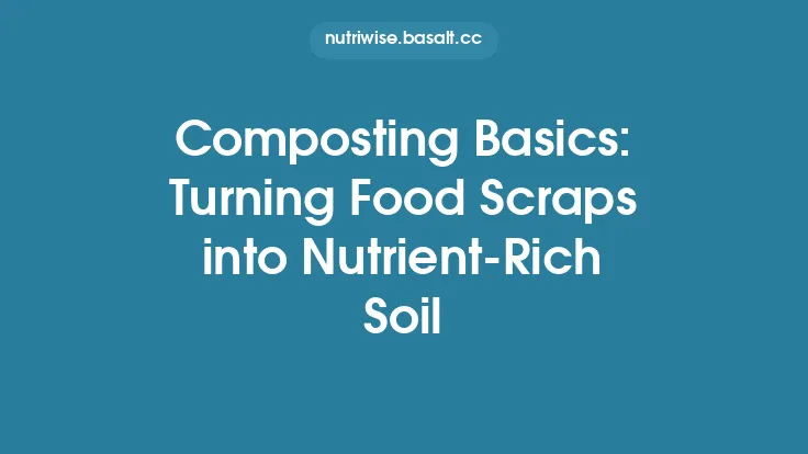 Composting Basics: Turning Food Scraps into Nutrient‑Rich Soil Thumbnail