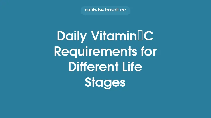 Daily Vitamin C Requirements for Different Life Stages Thumbnail