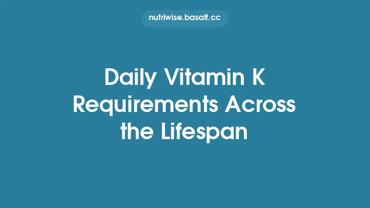 Daily Vitamin K Requirements Across the Lifespan Thumbnail