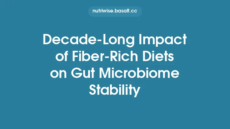 Decade-Long Impact of Fiber-Rich Diets on Gut Microbiome Stability Thumbnail
