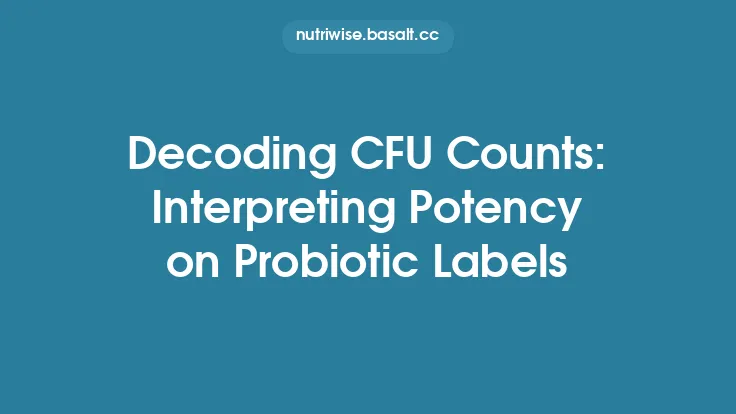 Decoding CFU Counts: Interpreting Potency on Probiotic Labels Thumbnail