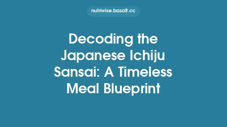 Decoding the Japanese Ichiju Sansai: A Timeless Meal Blueprint Thumbnail