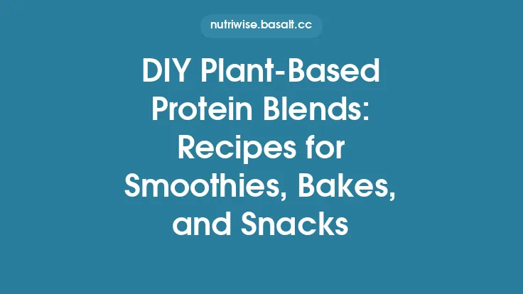 DIY Plant‑Based Protein Blends: Recipes for Smoothies, Bakes, and Snacks Thumbnail