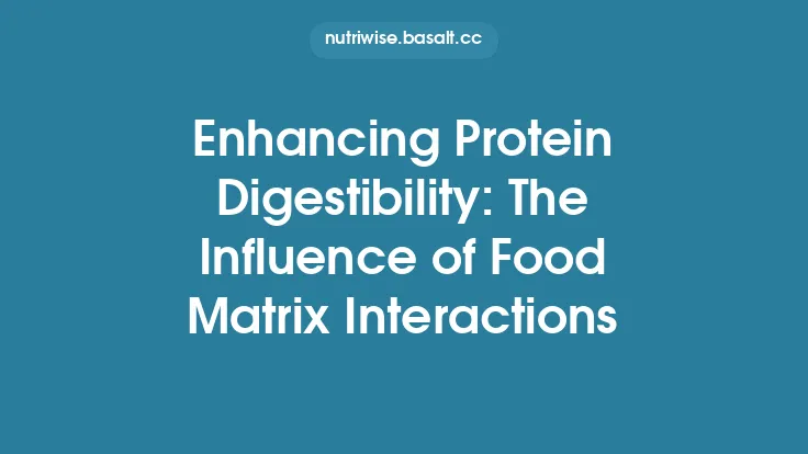 Enhancing Protein Digestibility: The Influence of Food Matrix Interactions Thumbnail