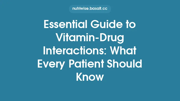 Essential Guide to Vitamin‑Drug Interactions: What Every Patient Should Know Thumbnail