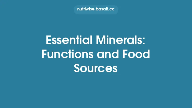 Essential Minerals: Functions and Food Sources Thumbnail