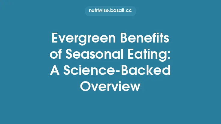 Evergreen Benefits of Seasonal Eating: A Science‑Backed Overview Thumbnail