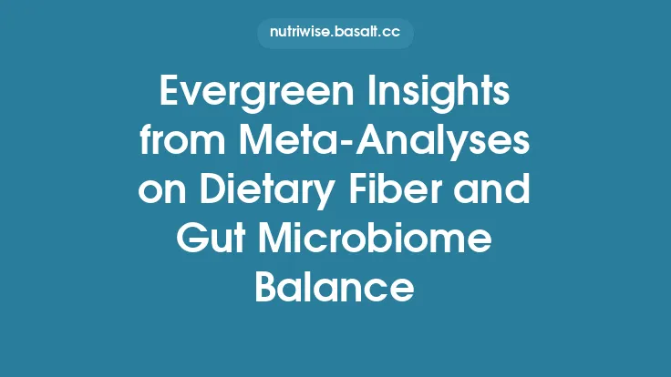 Evergreen Insights from Meta‑Analyses on Dietary Fiber and Gut Microbiome Balance Thumbnail