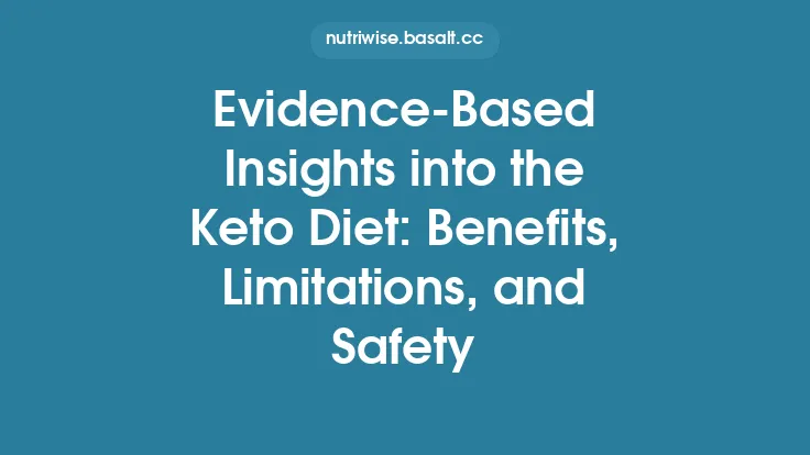 Evidence‑Based Insights into the Keto Diet: Benefits, Limitations, and Safety Thumbnail