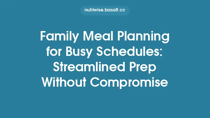 Family Meal Planning for Busy Schedules: Streamlined Prep Without Compromise Thumbnail