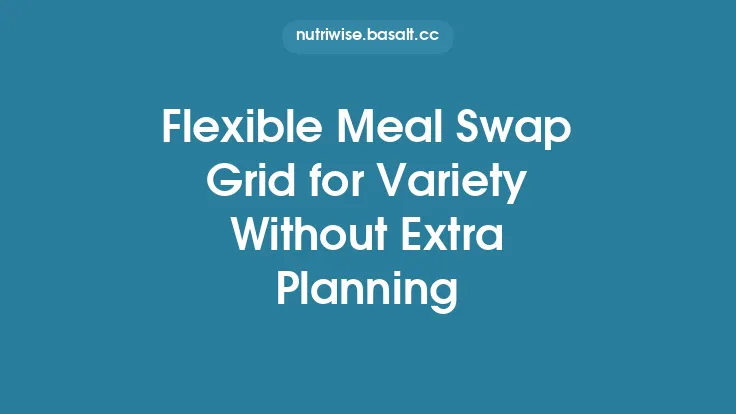 Flexible Meal Swap Grid for Variety Without Extra Planning Thumbnail