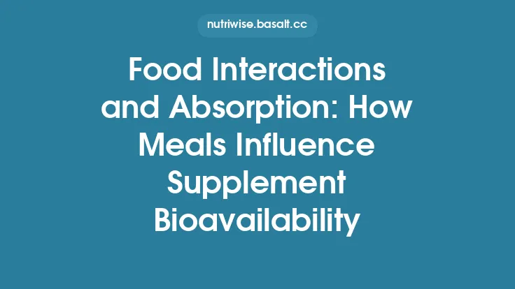 Food Interactions and Absorption: How Meals Influence Supplement Bioavailability Thumbnail