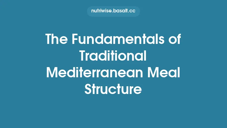 The Fundamentals of Traditional Mediterranean Meal Structure Thumbnail