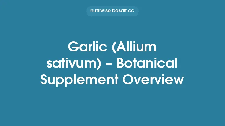 Garlic (Allium sativum) – Botanical Supplement Overview Thumbnail