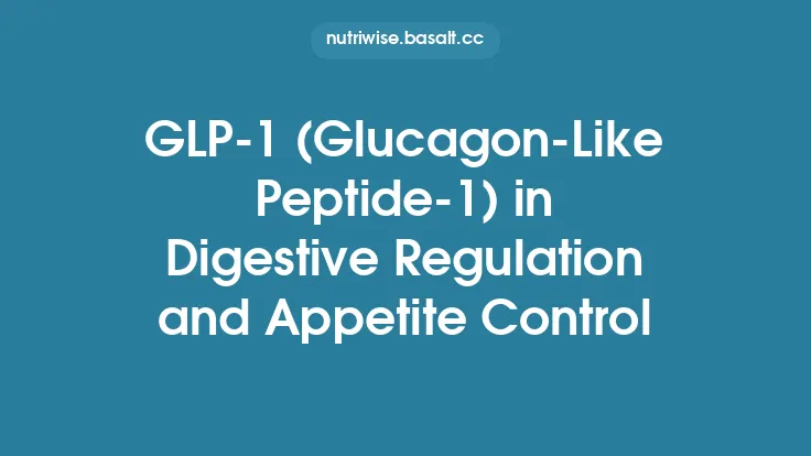 GLP‑1 (Glucagon‑Like Peptide‑1) in Digestive Regulation and Appetite Control Thumbnail