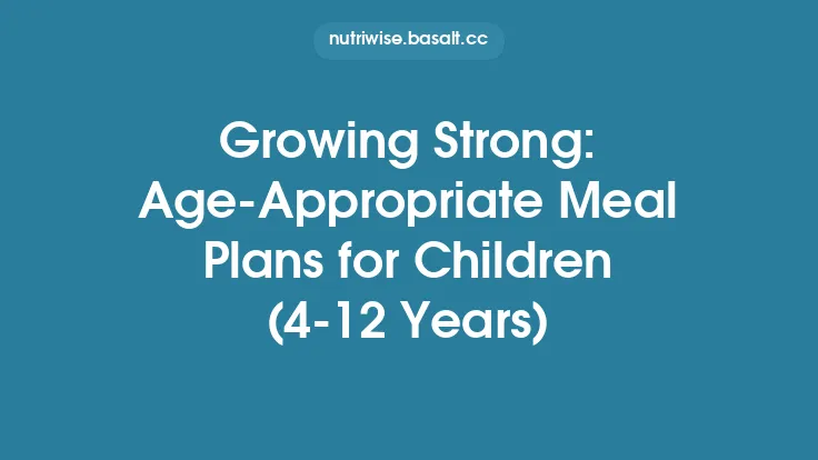 Growing Strong: Age‑Appropriate Meal Plans for Children (4‑12 Years) Thumbnail