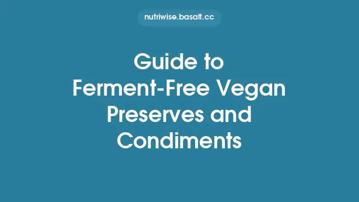 Guide to Ferment-Free Vegan Preserves and Condiments Thumbnail