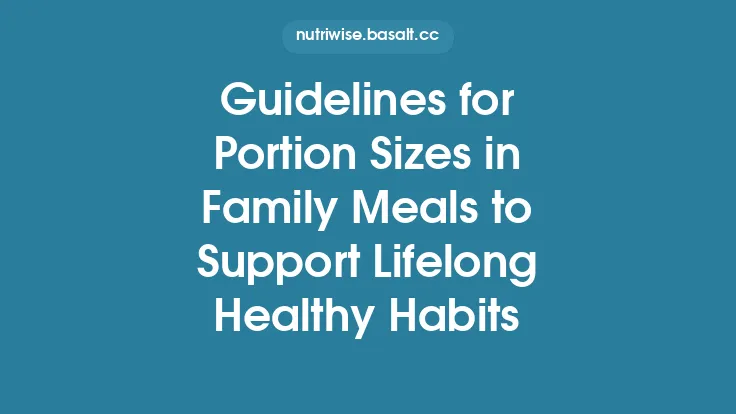 Guidelines for Portion Sizes in Family Meals to Support Lifelong Healthy Habits Thumbnail