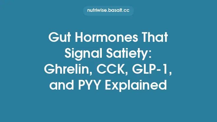 Gut Hormones That Signal Satiety: Ghrelin, CCK, GLP‑1, and PYY Explained Thumbnail