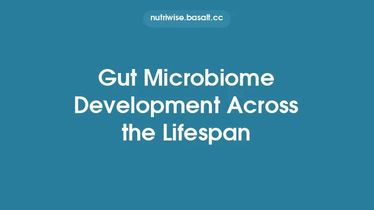 Gut Microbiome Development Across the Lifespan Thumbnail
