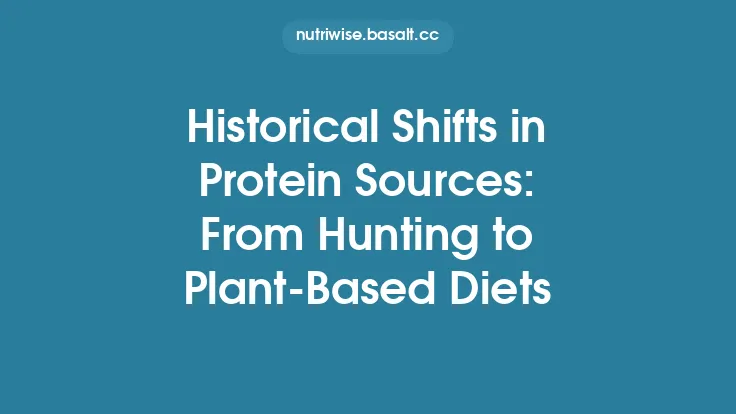 Historical Shifts in Protein Sources: From Hunting to Plant-Based Diets Thumbnail