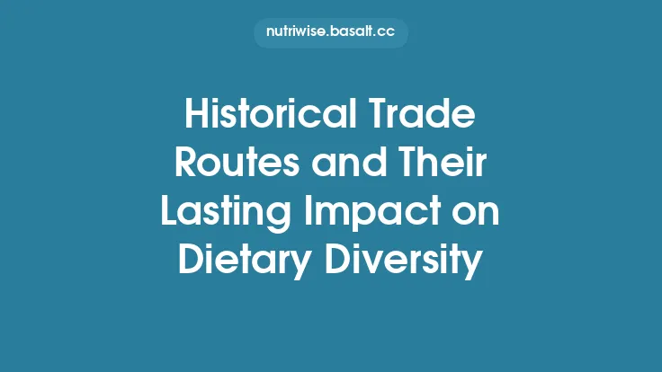 Historical Trade Routes and Their Lasting Impact on Dietary Diversity Thumbnail