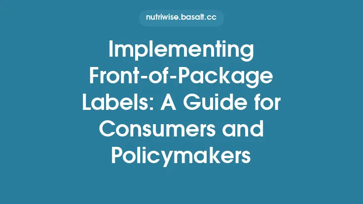 Implementing Front‑of‑Package Labels: A Guide for Consumers and Policymakers Thumbnail