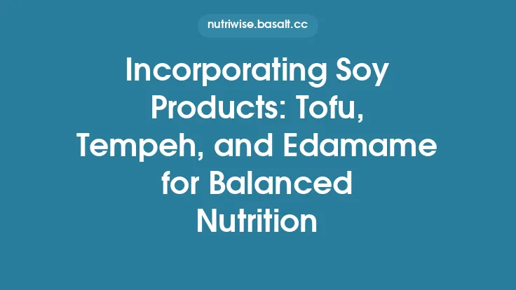 Incorporating Soy Products: Tofu, Tempeh, and Edamame for Balanced Nutrition Thumbnail