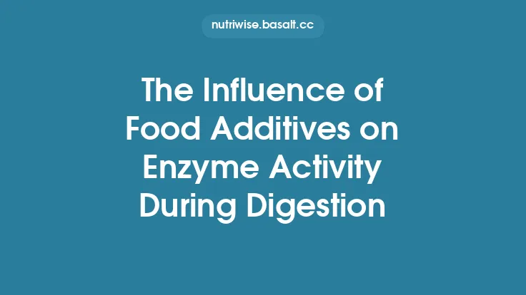 The Influence of Food Additives on Enzyme Activity During Digestion Thumbnail