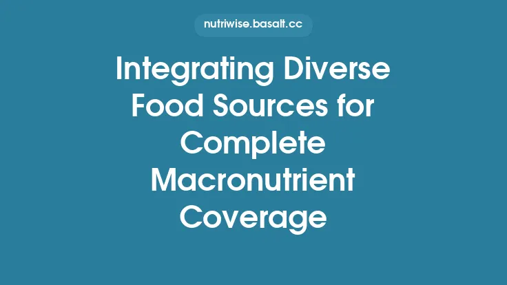 Integrating Diverse Food Sources for Complete Macronutrient Coverage Thumbnail