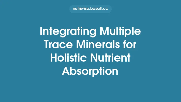 Integrating Multiple Trace Minerals for Holistic Nutrient Absorption Thumbnail